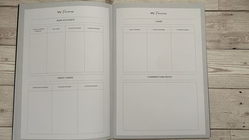 A guide for when I'm gone booklet with the My Important Documents