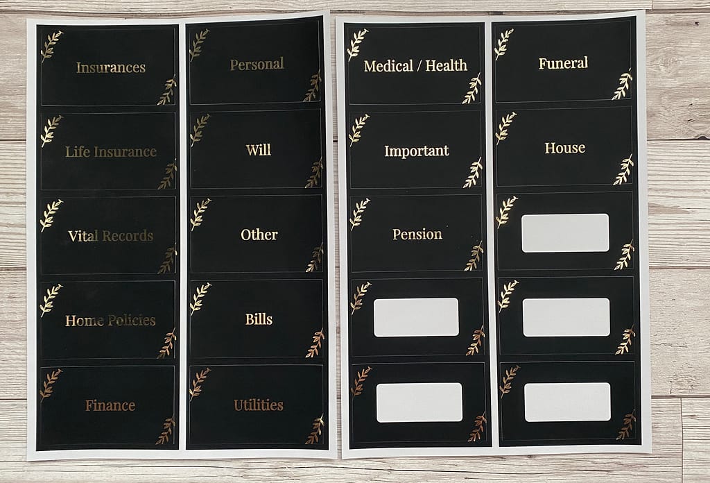 Labels from My Important Documents