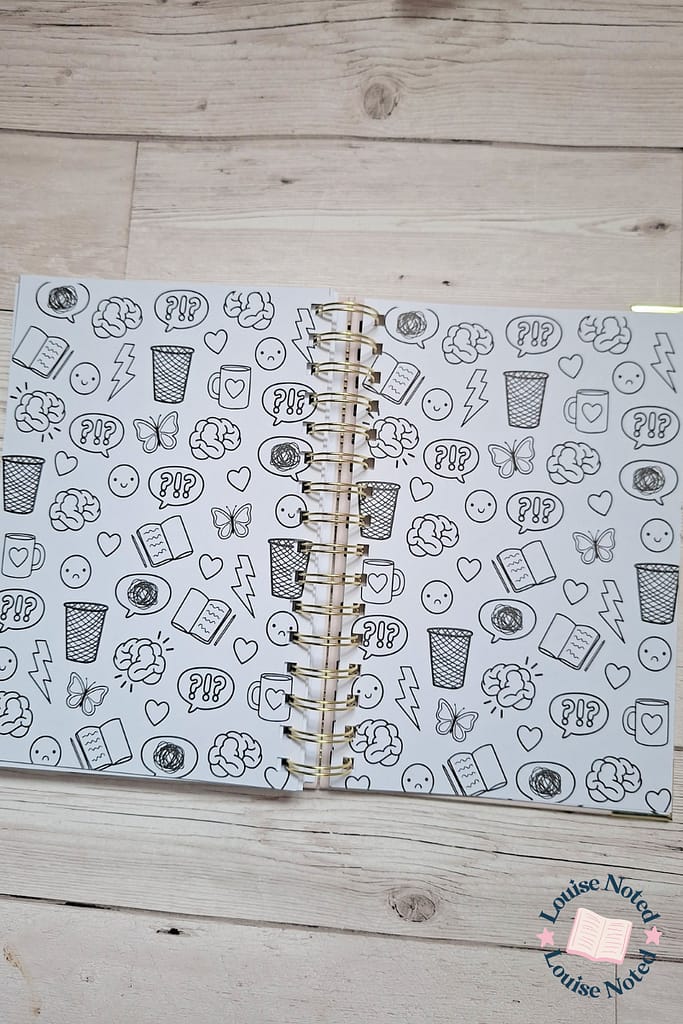 Colouring section of the overthinker planner